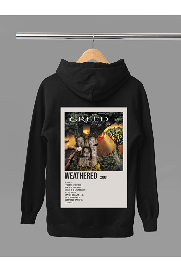 Creed the Rock Band Printed Cotton Long Sleeve Fleece-Lined 3 Thread Hooded Rock Sweatshirt