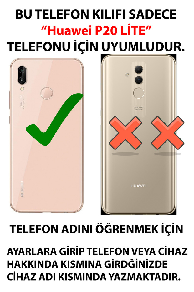 Huawei P20 Lite Compatible Little Pandas Printed Silicone Case - 2