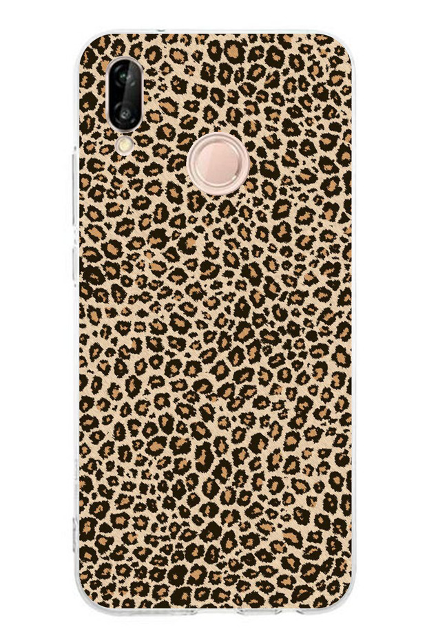 حافظة سيليكون متوافقة مع هاتف هواوي P20 لايت بتصميم ليوبارد مطبوع - 1
