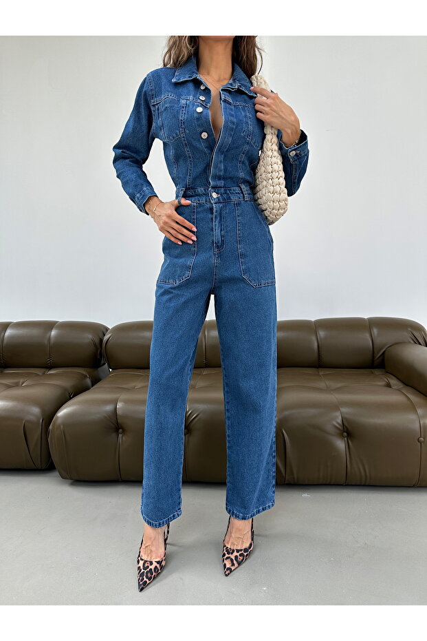 Kadın Tulum Kot - 1