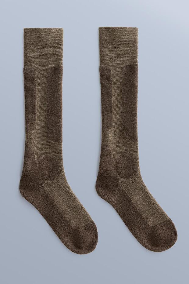 WOOLMARK® wool blend long ski socks - 1