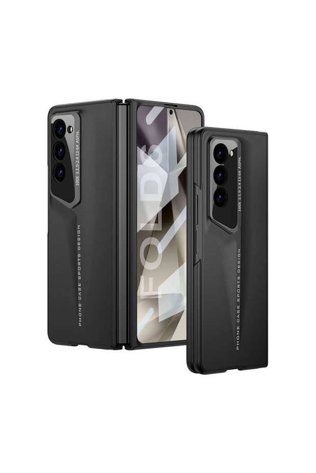 Galaxy Z Fold 6 Case Ultra Slim Camera Protected Hard Rubber Senk Procase Cover-Black