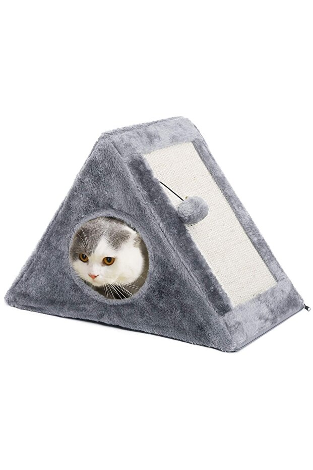 Foldable cat playpen with scratching post - 2