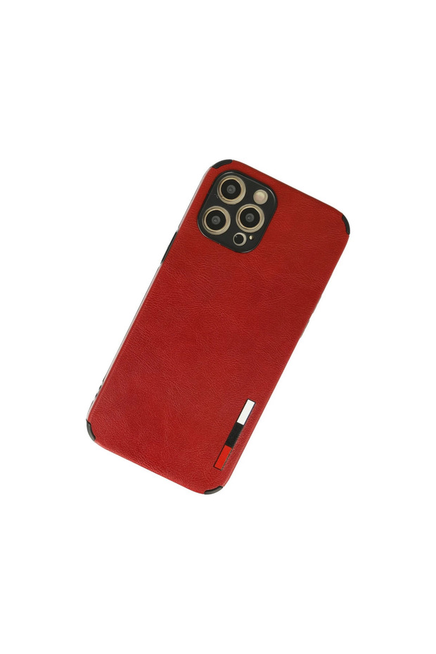 iPhone 12 Pro Max Case Loop Leather Silicone - Red - 3