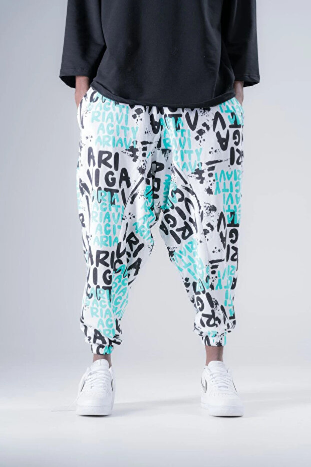 Patterned Shalwar with Elastic Waist - 1