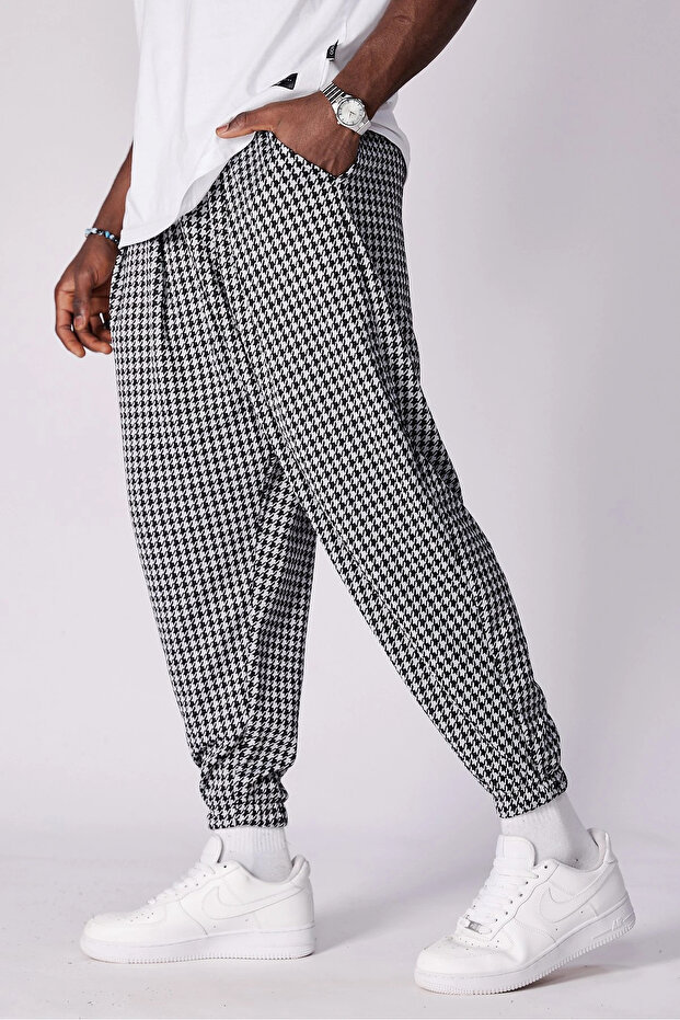 بنطلون شالوار منقوش بخصر مطاطي - 2