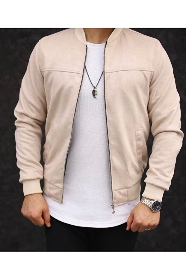 Scuba Süet Yan Cepli Ceket - 1