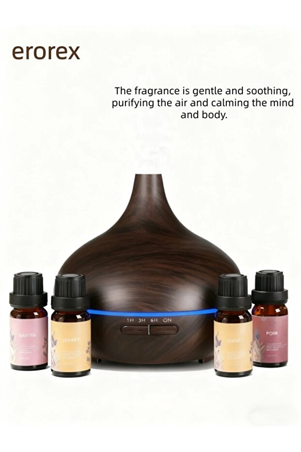 موزع رائحة يتم التحكم فيه عن بعد مع 4 أنواع من الزيوت الأساسية ووظيفة المؤقت والضوء LED. - 3