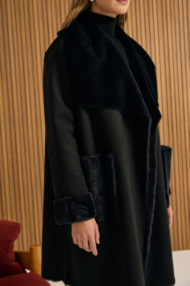 معطف فرو مبطن من الداخل - 5