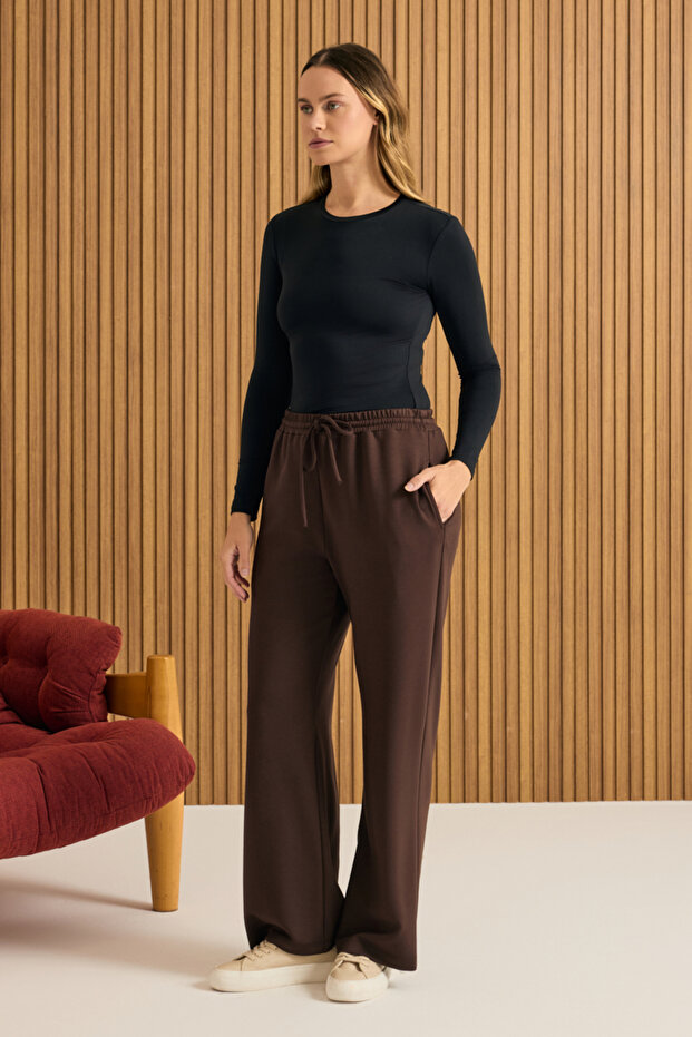 Beli Lastikli Örme Pantolon - 3