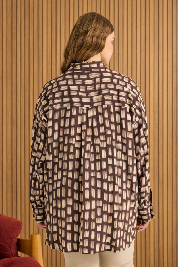 Desenli Viscon Gömlek - 6