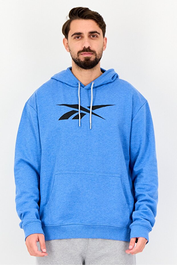 Men Sportswear Fit Long Sleeve Training Hoodie, Blue