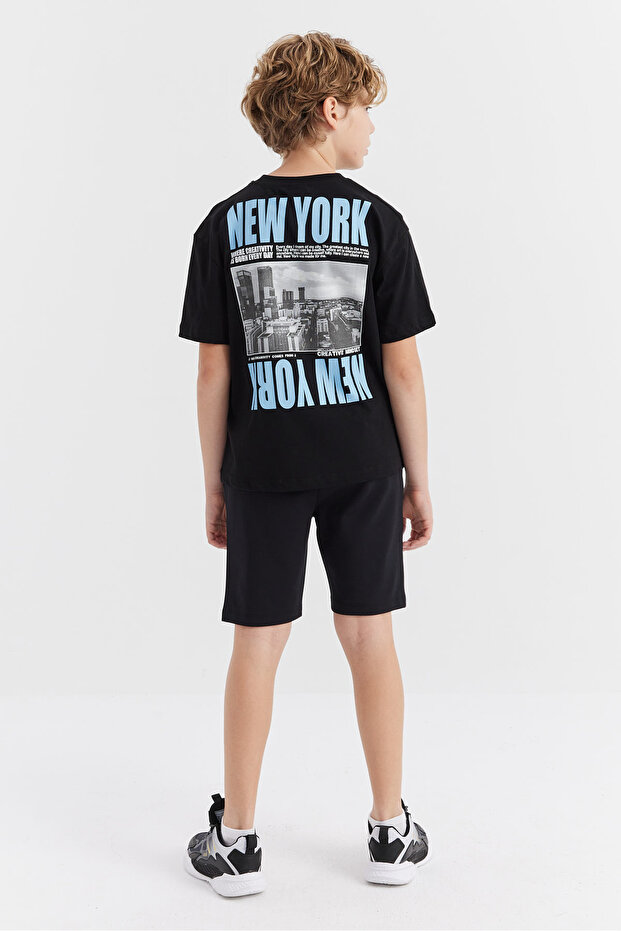 شورت مطبوع عليه نص للأولاد - 6