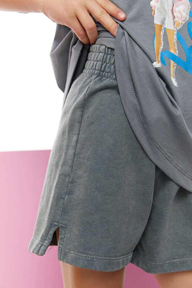 Kız Çocuk Cepli Şort - 4