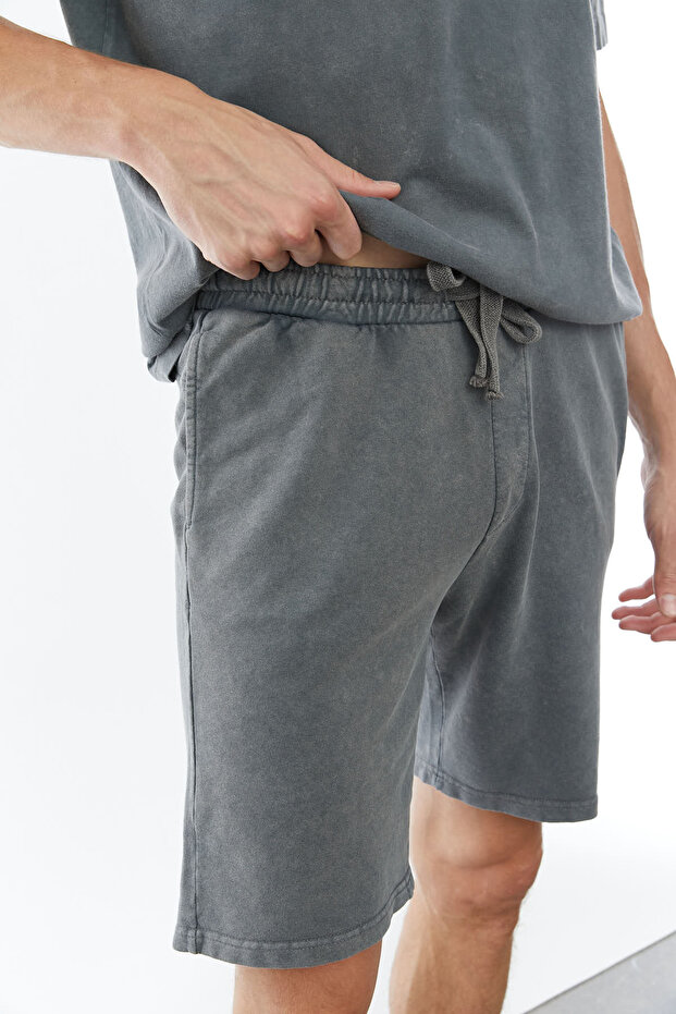 Washable Tie-Waist Basic Regular Shorts - 6