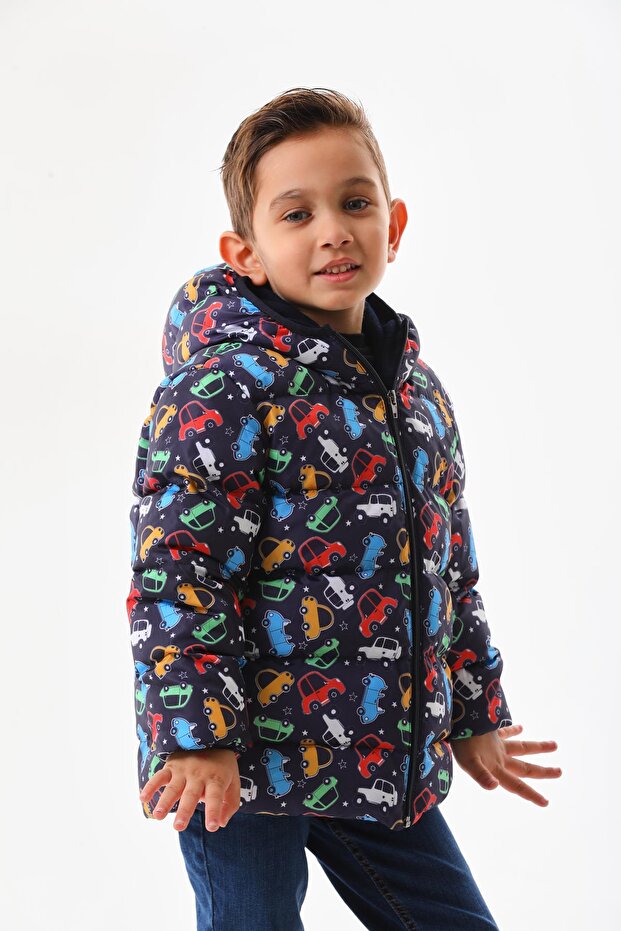 معطف منفوخ بنمط سيارة للأولاد DPRBC016 - 3