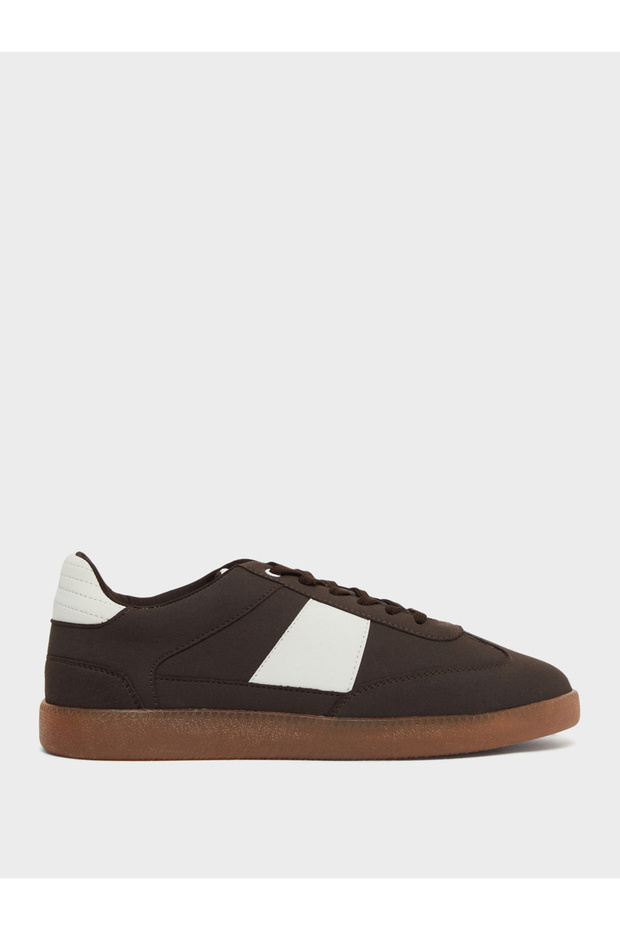 Color Block Suede Lace Up Sneakers