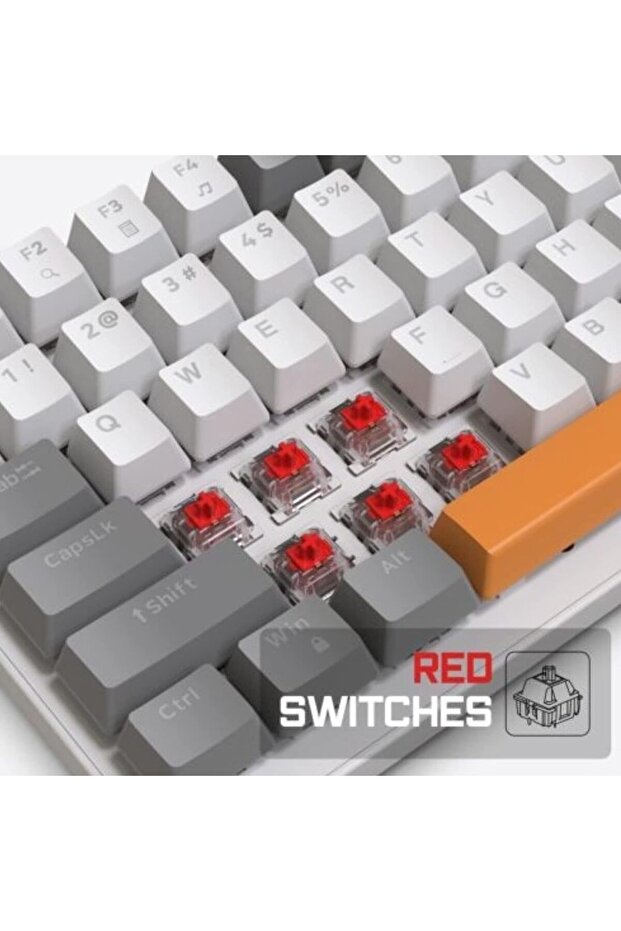 K3 mechanical keyboard 100key game customized hot-swappable axis game computer keyboard(ORANGE) - 3