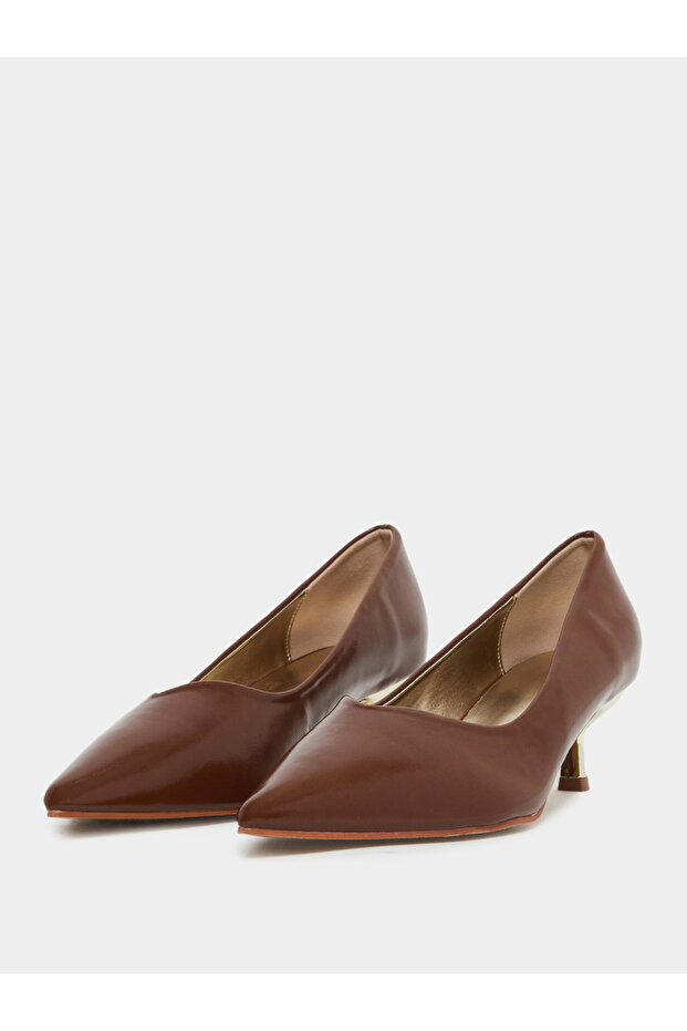 حذاء بني ذو مقدمة مدببة - 3