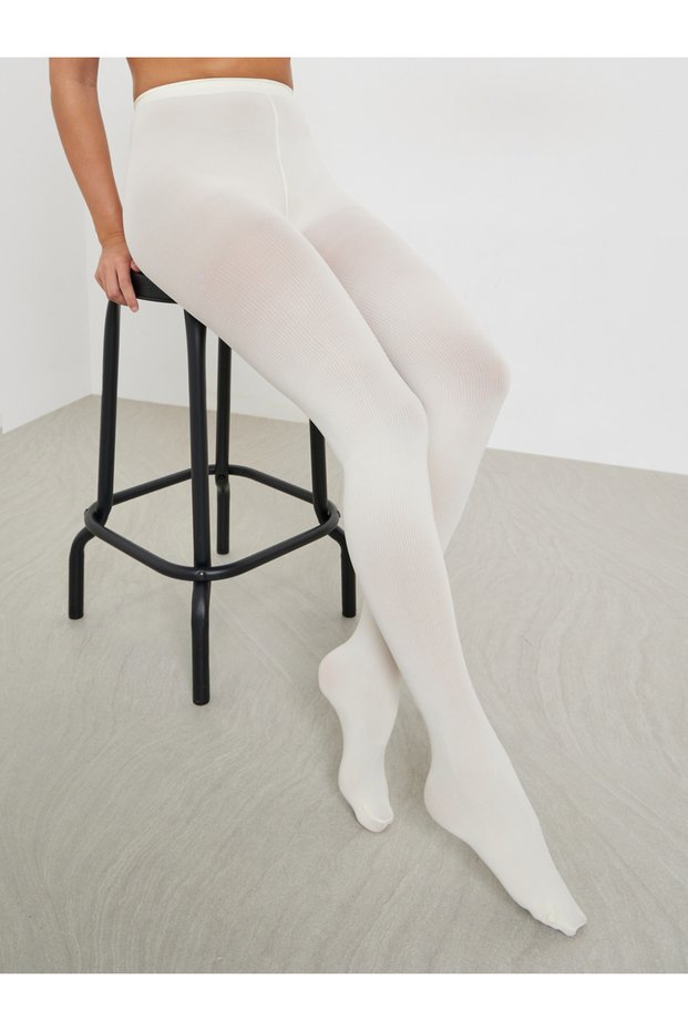 White Knitted Tights