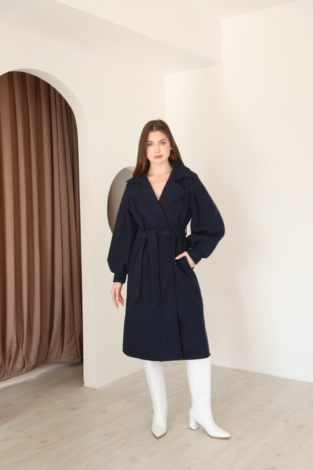 معطف ختم مبطن بأكمام بالونية - 3