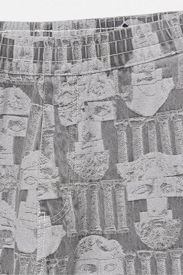 Desenli baggy jogger jean - 8