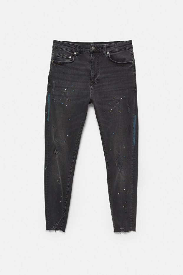 Carrot fit boya damlalı jean - 6