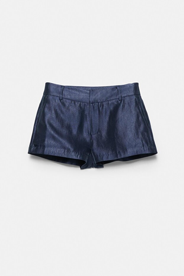 Parlak kumaşlı bermuda şort - 5