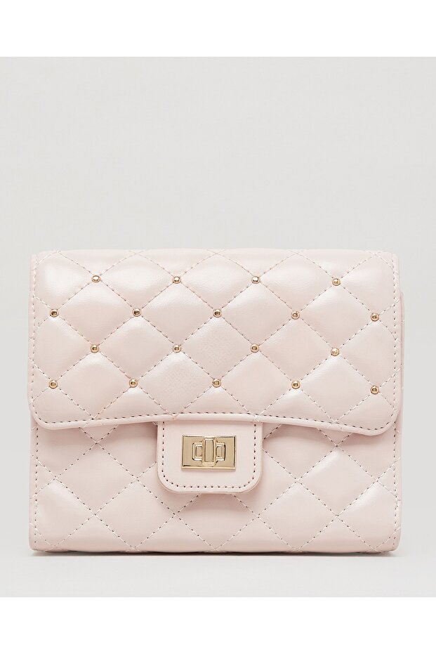 Pink Girl's Quilted Crossbody Bag