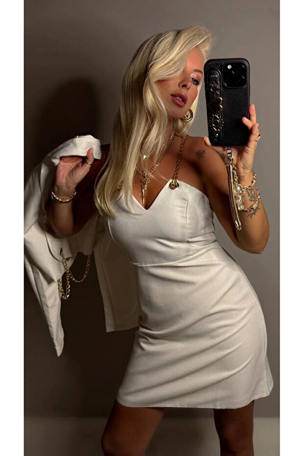 طقم فستان بتصميم معطف - 5