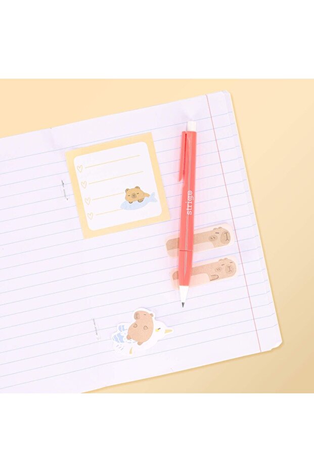Capybara sticky notes pastel orange - 4