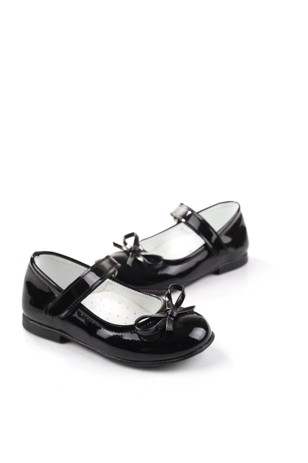 K.1181 Velcro Ballerina Shoes - Black - 30