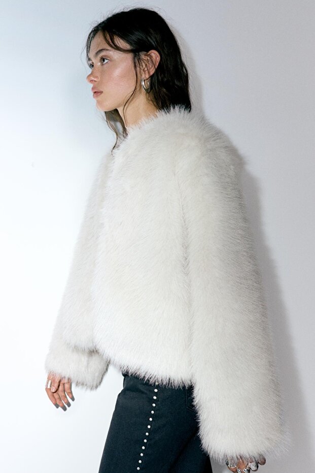 Suni kürk ceket - 4