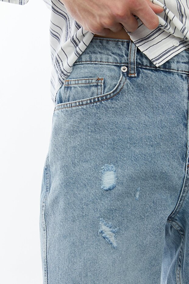 Denim Bermuda Şort - 7