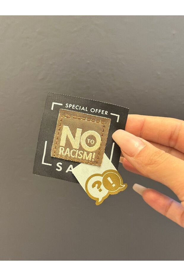 No Written Embroidery Accessory 6X6 cm Brown