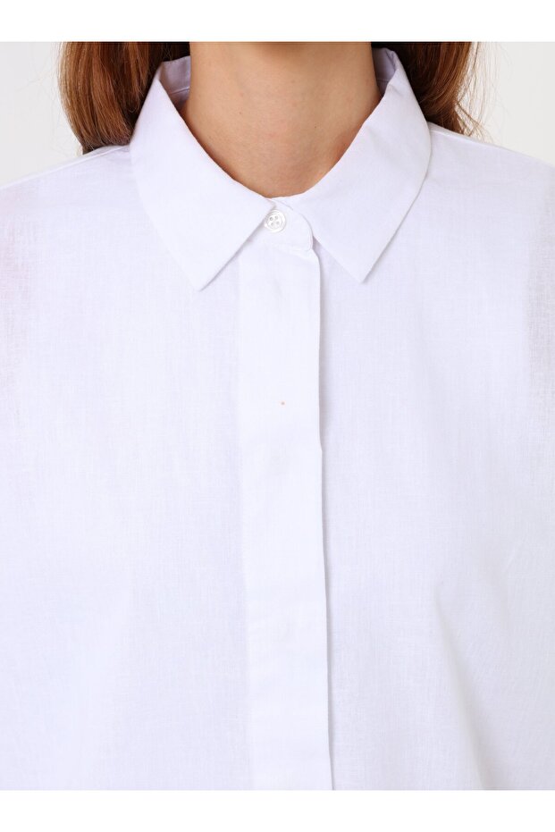 Oversize Gömlek - Ekru - Exclusive - 5