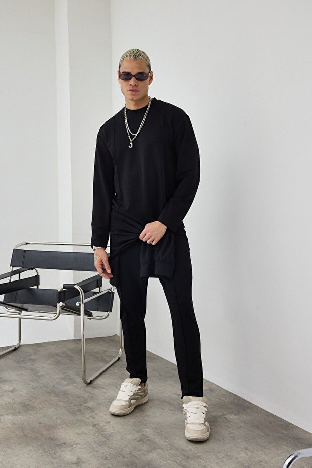 Long Sleeve Crew Neck Modal Tracksuit Set Ag-Y82014Wyz
