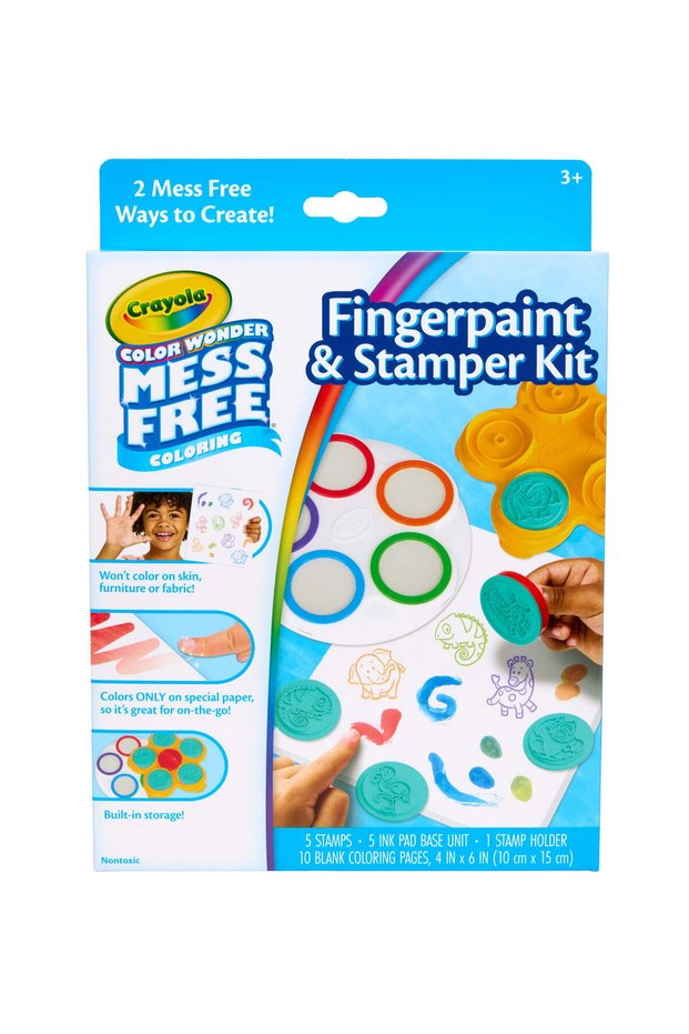 Color Wonder Mess Free Fingerpaint & Stamper Kit, Safari Stamps, Ages 3+
