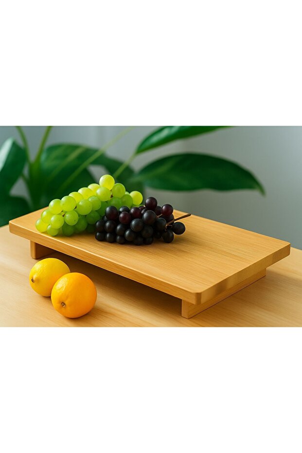 Bambu dikdörtgen sunum tepsisi - 1