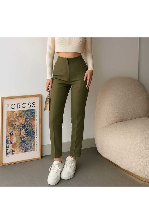 Pleated Waist Seated Recovery Button-Free Palazzo Pants
