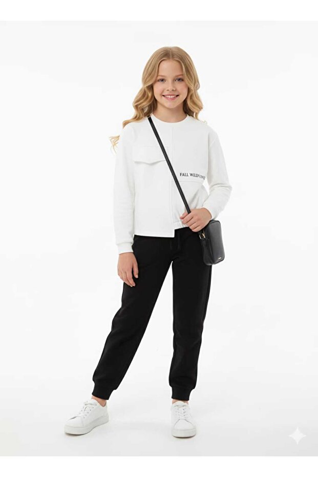 Girl's Fleece-Lined Band Sweatshirt