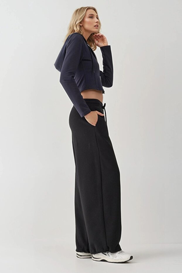 Barrel Fit Basic Şardonlu Eşofman Altı - 5