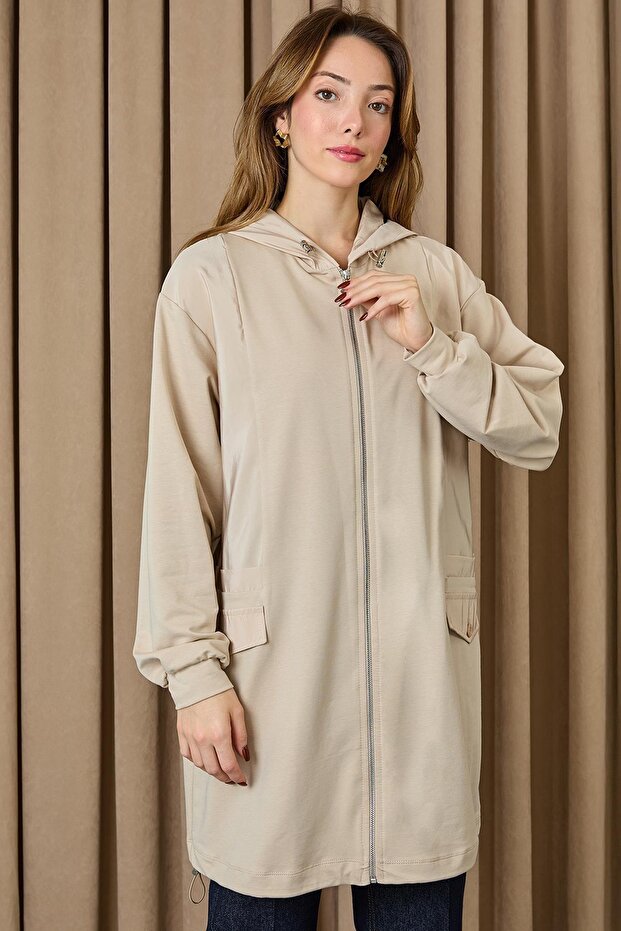 Kapüşonlu Basic Tunik 10733 - 5