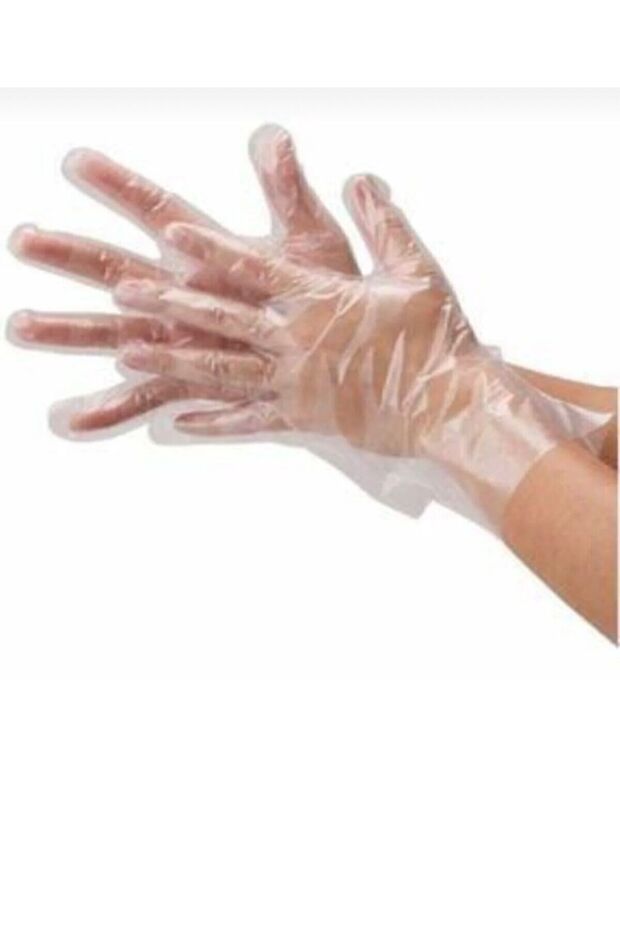 Şeffaf Eldiven 100 adet Poşet Eldiven 1 paket - 1