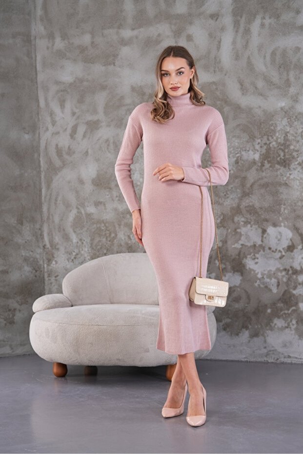 Corded Knitwear Dress