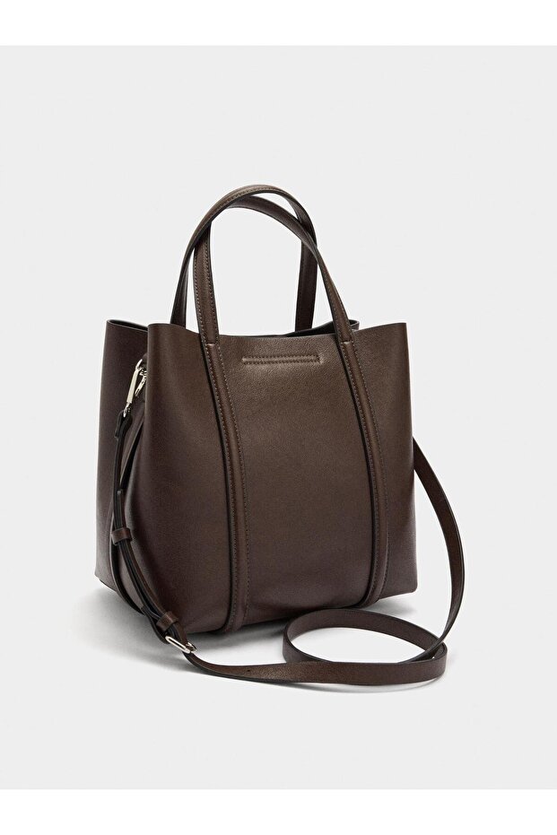 Çapraz Askılı Tote Çanta - 4