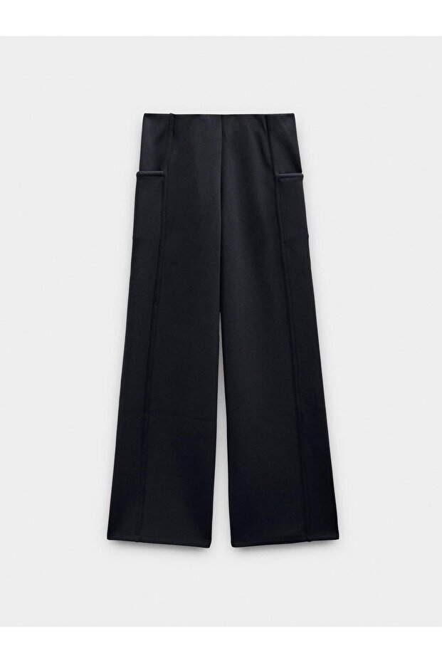 Elastik Bel Düz Pantolon - 5