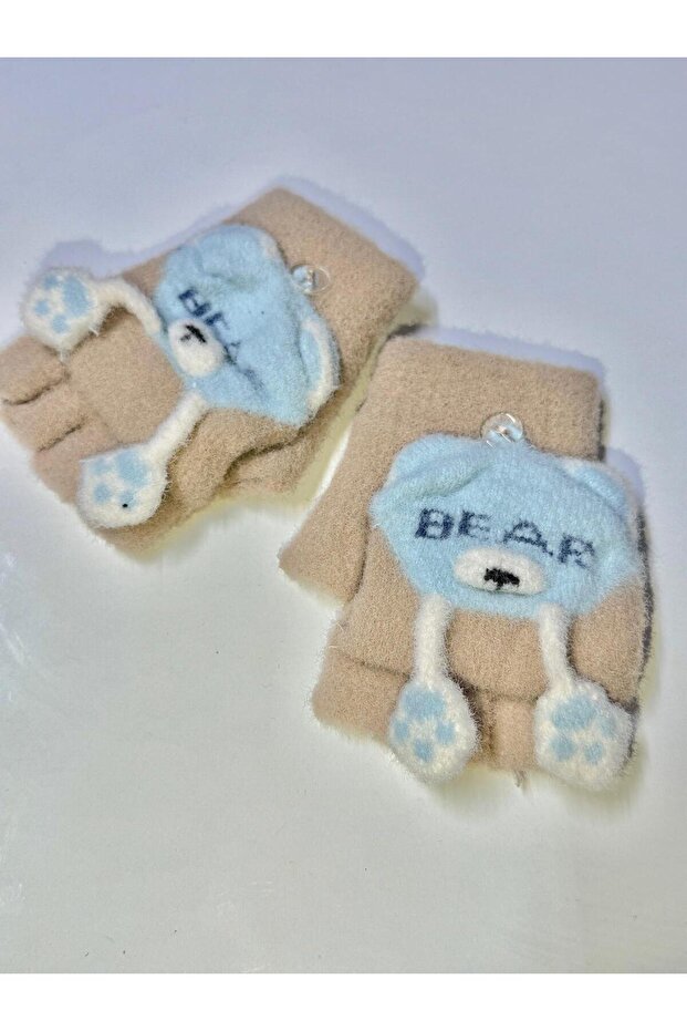 Comfortable Cartoon Rabbit Convertible Gloves Perfect for Typing & Skiing