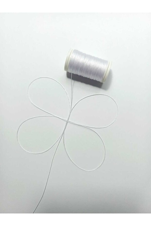 0.4 mm 40 Meters Polyester Rosary String Optical White Color Polyester String