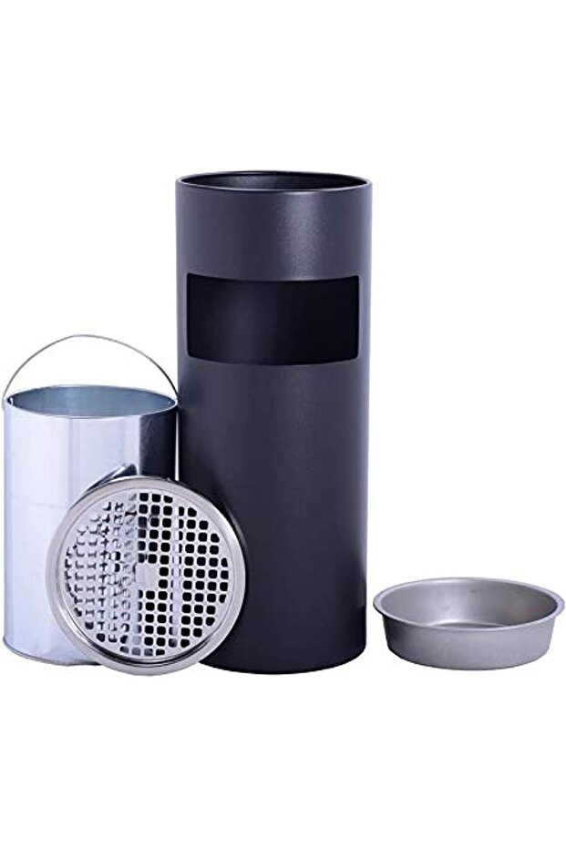 GRACE KITCHEN Commercial lobby standing ashtray bin, Stainless Steel Waste Can
